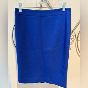 J. Crew Vibrant Blue No. 2 Pencil Skirt, 100% Wool, Size 2